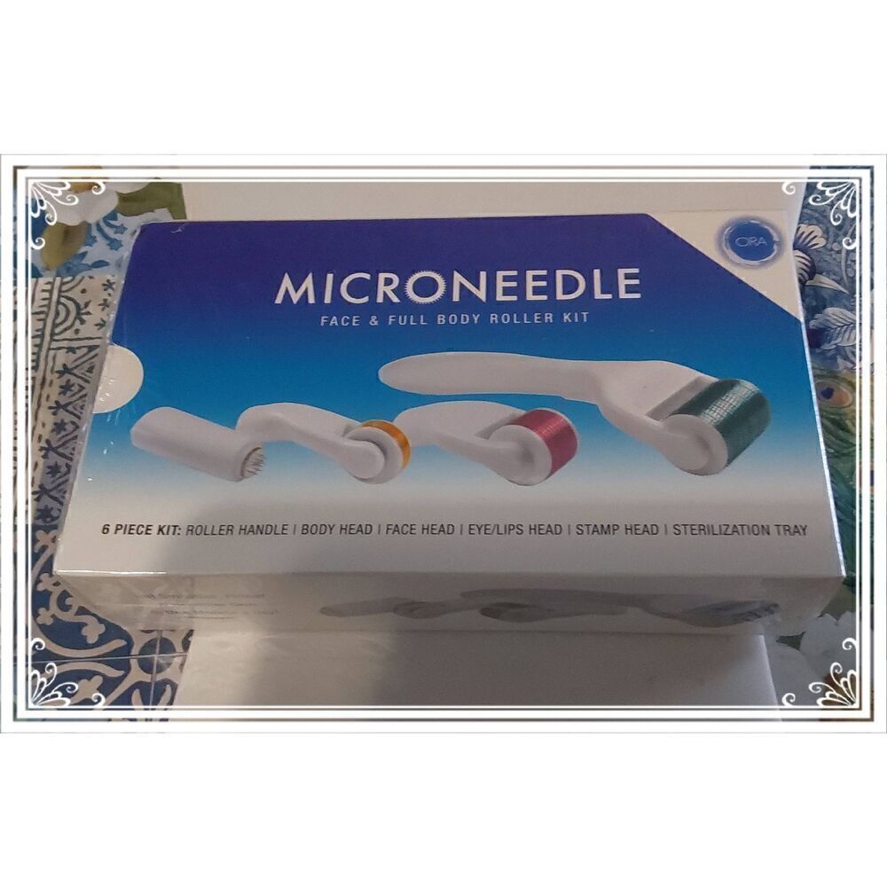 NIB~Ora Microneedle Face & Full Body Roller Kit~6 Pc. Set~$90 Retail Value